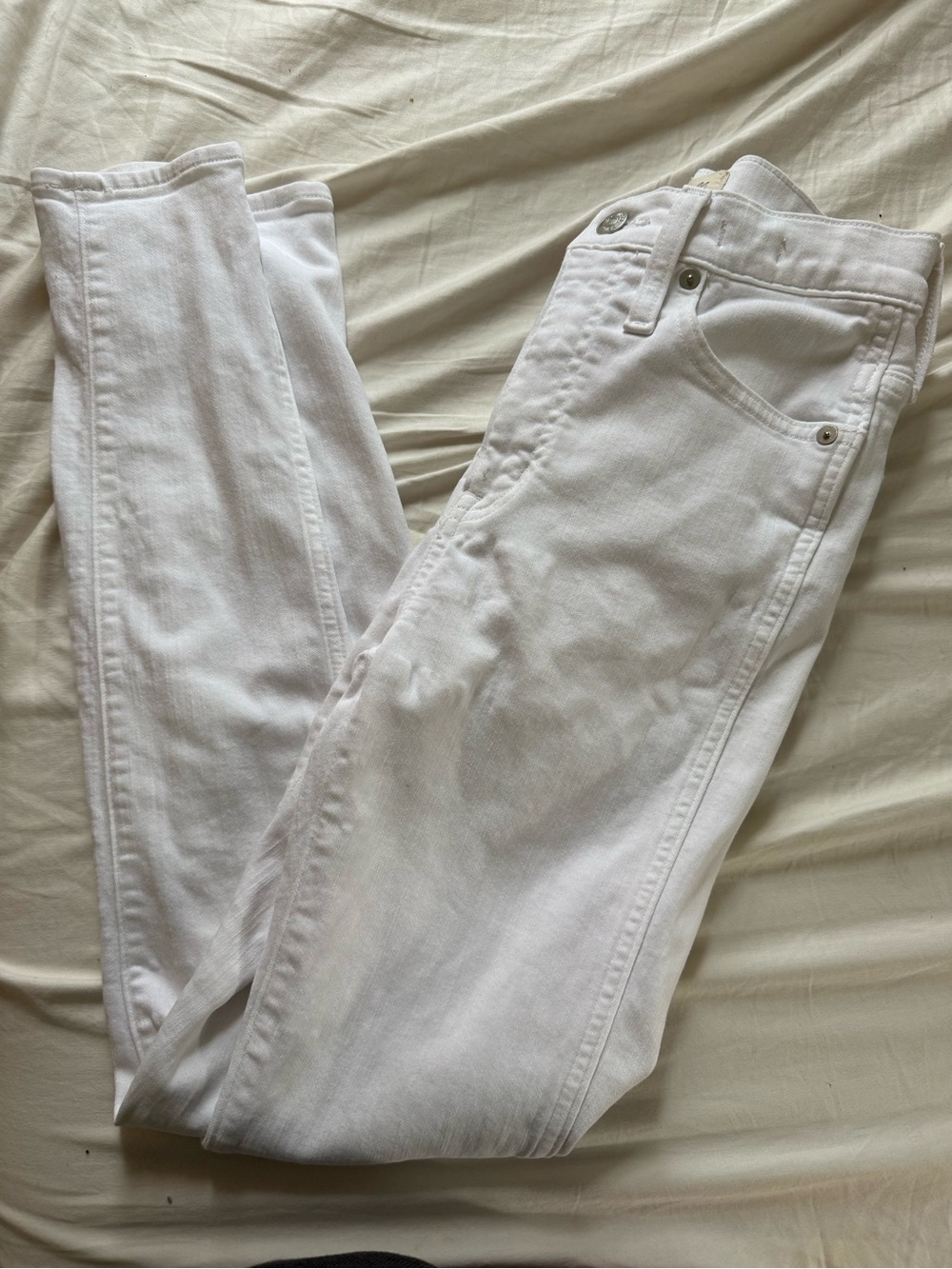 Madewell White Skinny Jeans